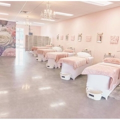 Ga trãi giường màu trắng, Ga bọc giường spa- nối mi - phun xăm - Filler