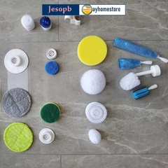 Bộ 18 Đầu Cọ (bán rời) Lắp Cho Máy cọ chổi cọ điện máy chà bàn chải vệ sinh nhà tắm không dây Jesopb K129 Pin 4000mAh