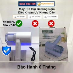 Máy Hút Bụi Giường Nệm Diệt Khuẩn UV Không Dây Chuyên Dụng Hút Bụi Vệ Sinh Giường Nệm Chăn Ga Ghế Sofa Diệt Khuẩn 99%
