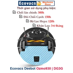 Phụ Kiện Robot Ecovacs Deebot Ozmo930 / DG3G Khăn Lau | Chổi Lăn Chính | Chổi Cuộn | Đôi Chổi Cạnh | Bộ Lọc Hepa///
