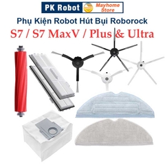 Phụ kiện Robot Hút Bụi Lau Nhà Roborock S7, S7 MaxV, S7 MaxV Plus & Ultra - Chổi lăn, Chổi cạnh, Lọc Hepa, Khăn Lau///