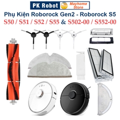 Phụ kiện Robot Xiaomi Roborock Gen2, Roborock S50, S51, S52, S55, S502, S552. Chổi lăn, chổi cạnh, khăn lau, bộ lọc //