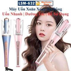 Máy Uốn Tóc Xoăn Xoay Tự Động 2 Chiều 360 độ Tạo Ion Âm 1000W Làm Xoăn Nhanh 10s Điều Chỉnh 3 Mức Nhiệt Cao Cấp