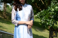 Áo dài Limited phiên bản giới hạn hoa văn nhã nhặn