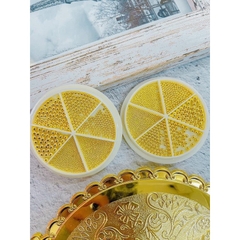 Set bi kim loại khay tròn 6 ngăn màu vàng (5/10/30/50 set/case)