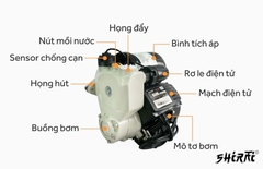 Máy bơm nước tăng áp Shirai JLM 1100A (1100w)