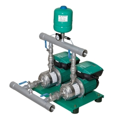 Cụm 2 bơm tăng áp tích hợp biến tần chịu nhiệt Wilo PBI- LD403EA (1,1kW x 2)