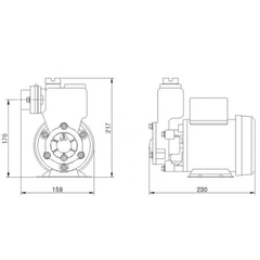 Máy bơm nước chân không hút đẩy Hanil PDW 132 (125w) - Nhập Hàn Quốc