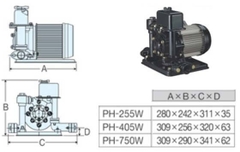 Máy bơm nước chân không Hanil PH 750W (750w) - Nhập khẩu Hàn Quốc