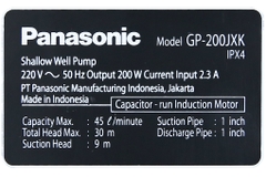 Máy bơm chân không hút đẩy Panasonic GP 200JXK 200W