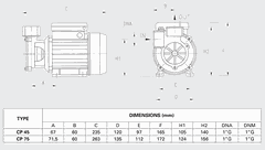 Máy bơm ly tâm lốc xoáy Pentax CP 75 (740W - Italy)