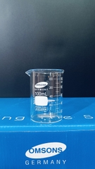 Cốc thủy tinh 100ml có mỏ, chia vạch, Hãng OMSONS GERMANY