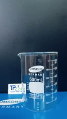 Cốc thủy tinh 600ml có mỏ, chia vạch, Hãng OMSONS GERMANY