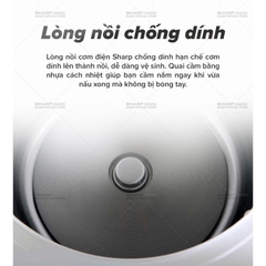 Nồi cơm điện tử Sharp 1.8L Ks-com191EV-Gl. Hàng chính hãng bảo hành 12 tháng