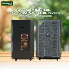 Loa Nanomax GT 2024 ( đen) bass 50 cm, 820w Karaoke Bluetooth