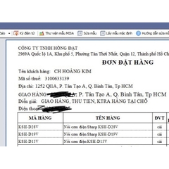 Nồi cơm điện nắp rời Sharp 1.5 lít Thái Lan KSH-D15V