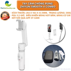 Tay cầm chống rung Zhiyun Smooth X COMBO cho điện thoại