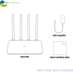 [Bản quốc tế] Bộ Phát Sóng Wifi Xiaomi Mi Router 4A Gigabit 128MB DDRB, tốc độ tối đa 1167Mbps