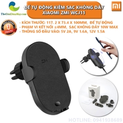 Đế giữ tự động kiêm sạc không dây ô tô Xiaomi ZMI WCJ11 10W