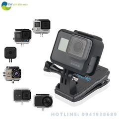 Bộ kẹp camera hành trình, camera hành động lên dây đeo balo các khớp xoay 360 độ