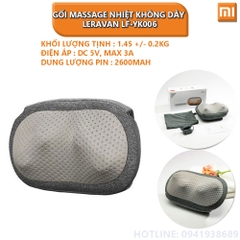 Gối massage nhiệt không dây Leravan LF-YK006