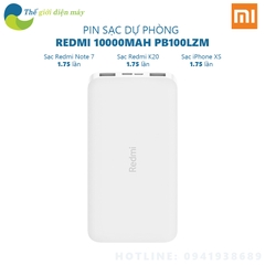 Sạc dự phòng xiaomi redmi 10000mah usb type C 2 cổng sạc