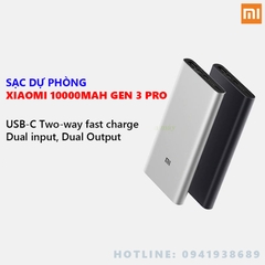 Pin sạc dự phòng xiaomi type C 18W 10000mah gen 3 Pro