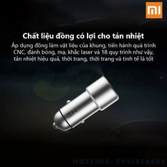 Tẩu sạc nhanh ô tô Xiaomi ZMI AP821 QC 3.0, vỏ đồng thau, hai cổng USB