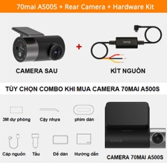 [Bản quốc tế] Camera hành trình ô tô 70Mai A500S kèm camera sau RC06