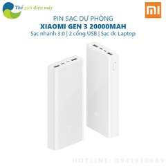 Pin sạc dự phòng Xiaomi 20000mAh gen 3 18W