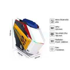 Vỏ Case Xigmatek  Xigmatek X Battleship  ( MidTower/Màu Trắng)