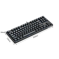 Bàn phím cơ không dây Edra EK3187W RGB Đen Blue sw (USBC/Bluetooth)