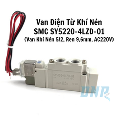 Van Điện Từ Khí Nén SMC SY5220-4LZD-01 (Van Khí Nén 5/2, Ren 9,6mm, AC220V)