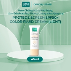 Kem Chống Nắng Làm Đều Màu Da - MartiDerm The Originals Proteos Screen SPF50+ Color Fluid Cream (Light)