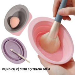 Dụng Cụ Rửa Cọ Mút Trang Điểm Có Thể Gấp Gọn Đa Năng
