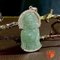 Mặt dây Thần Tài Ngọc Phỉ Thuý