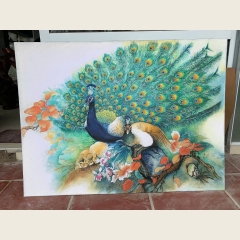 Tranh Đá Quý Khổng Tước