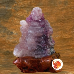 Tượng Phật Di Lặc Đá Thạch Anh Tím