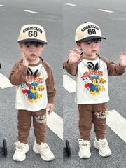 SET 2 BỘ DÀI PAW PATRAL TONE NÂU KẺ BÉ TRAI