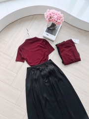 SET BỘ 3 MÓN CHÂN VÁY MIX ÁO 2S VÀ ÁO CỔ LIỀN NỮ THU ĐÔNG SẴN
