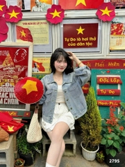 ÁO KHOÁC JEAN NỮ 2 MÀU ĐẬM NHẠT THU ĐÔNG
