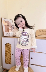 SET BỘ DÀI REN QUẦN TÍM BÉ GÁI SẴN
