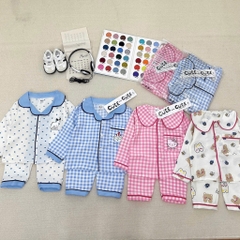 SET 2 BỘ ĐŨI DÀI PIZAMA 2 MÀU BÉ TRAI BÉ GÁI