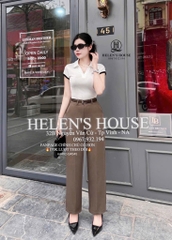 ÁO CỔ V PHỐI TAY ĐÍNH TAG NỮ SẴN