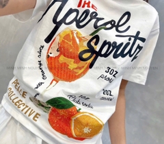 ÁO PHÔNG TRẮNG HOẠ TIẾT LY CAM NỮ SẴN (XẢ 30k)