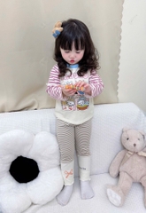SET DÀI LABABU ĐÍNH NỔI ĐÁNG YÊU – MỀM MỊN CHUẨN COTTON XỊN BÉ GÁI