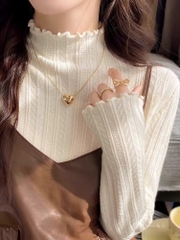 ÁO LEN GÂN CỔ LƯỢN SÓNG NỮ THU ĐÔNG