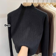 ÁO LEN GÂN CỔ LƯỢN SÓNG NỮ THU ĐÔNG