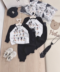 BỘ DÀI ÁO COTTON QUẦN CHÂN CUA MICKEY BÉ TRAI (SALE 59k)