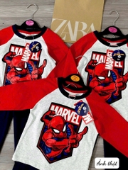 BỘ SIÊU NHÂN MARVAL DÀI TAY ĐỎ PHỐI GHI - BATMAN TRẮNG PHỐI ĐEN